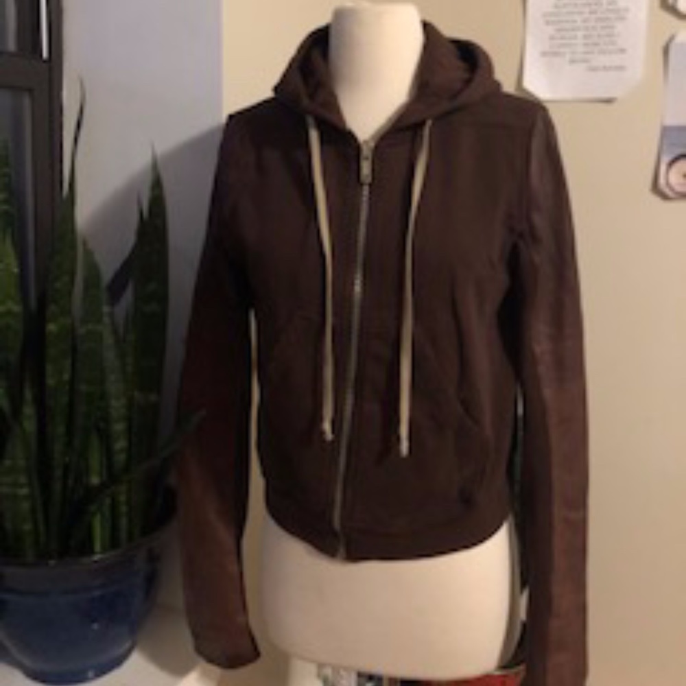 RICK OWENS ZIP UP HOODIE